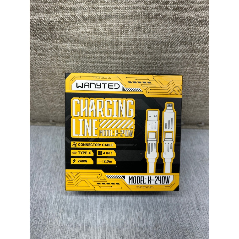 Wanyted K-240W 4-in-1 Charging Line 240W USB-C Type-C Multi‎ Cable 2.0m White